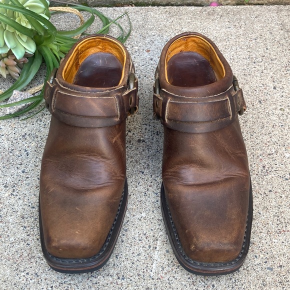 Frye Shoes - ☀️ Frye Harness Brown Leather Mules/ Clogs